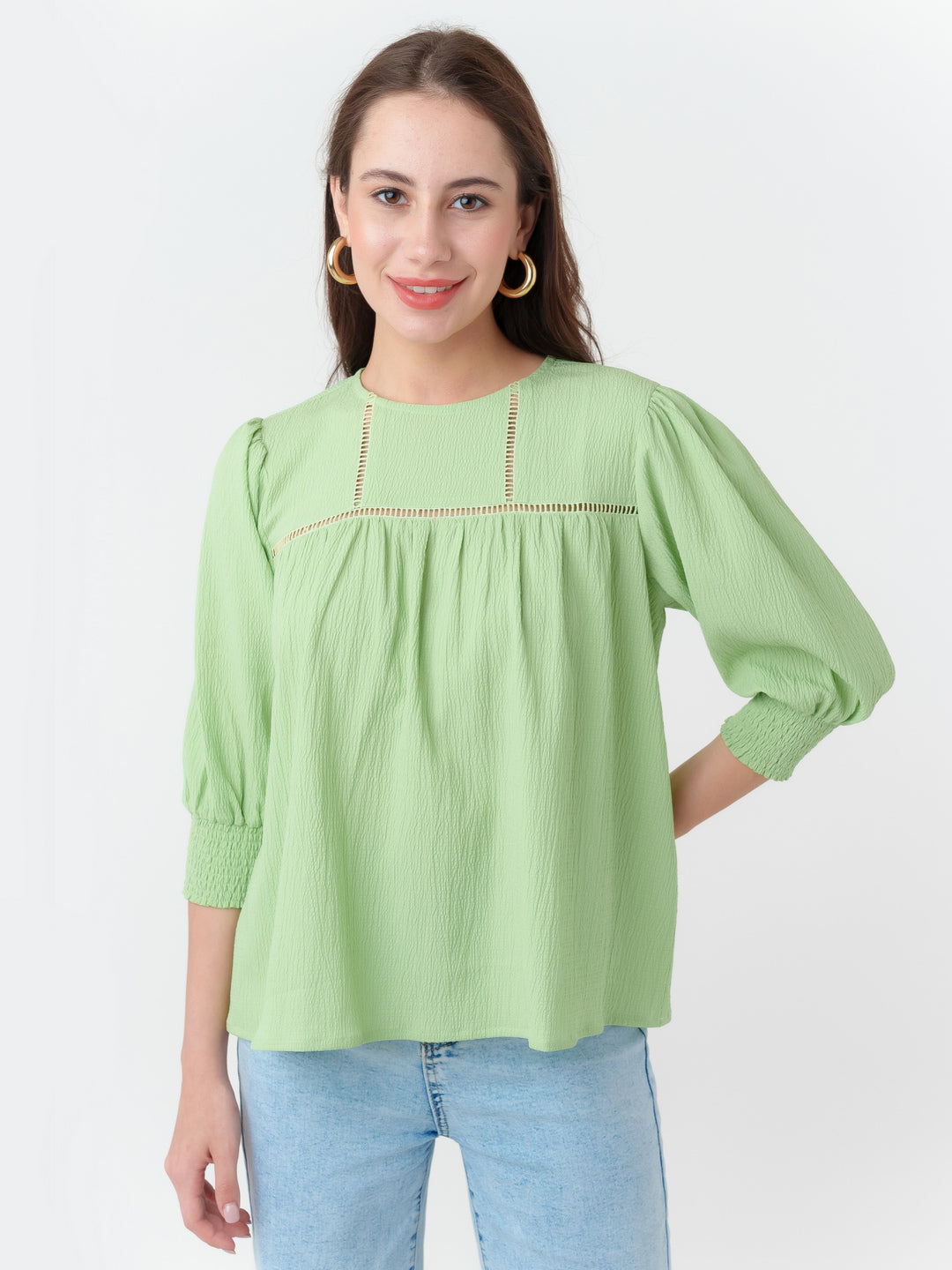 Green_Textured_Regular_Top_2