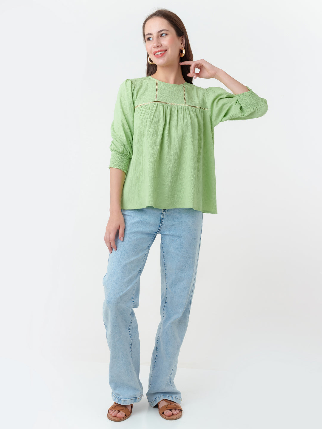 Green_Textured_Regular_Top_5