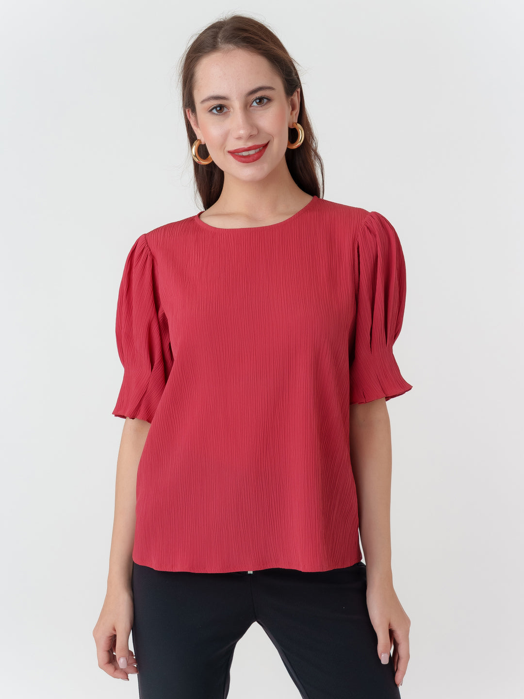 Red_Textured_Regular_Top_2