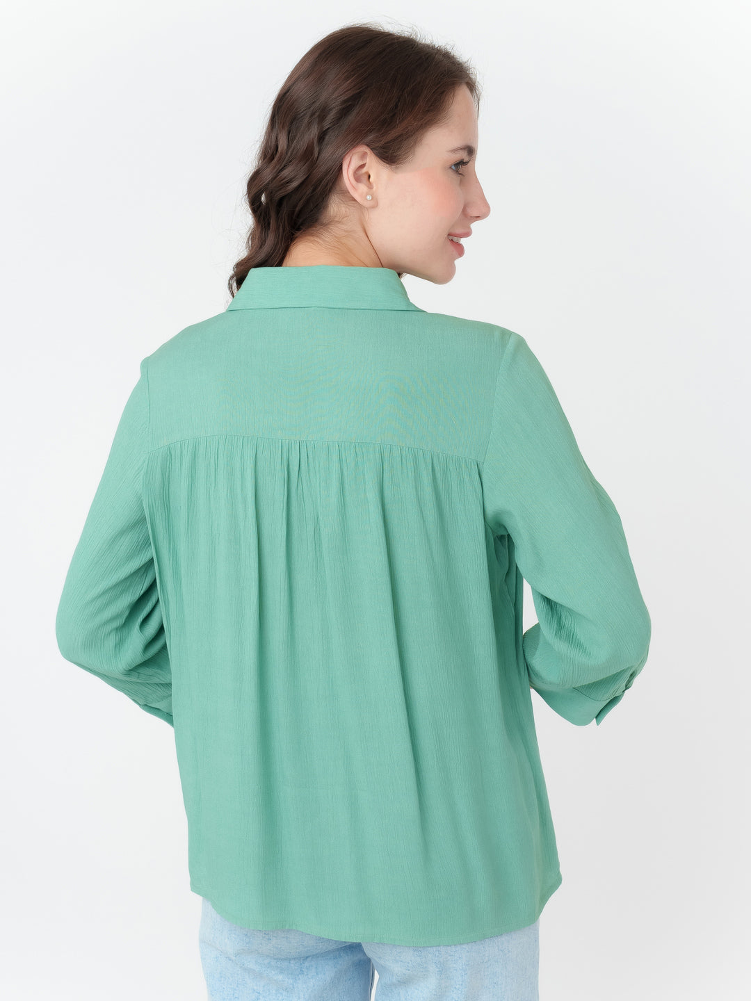 Green_Solid_Regular_Shirt_4