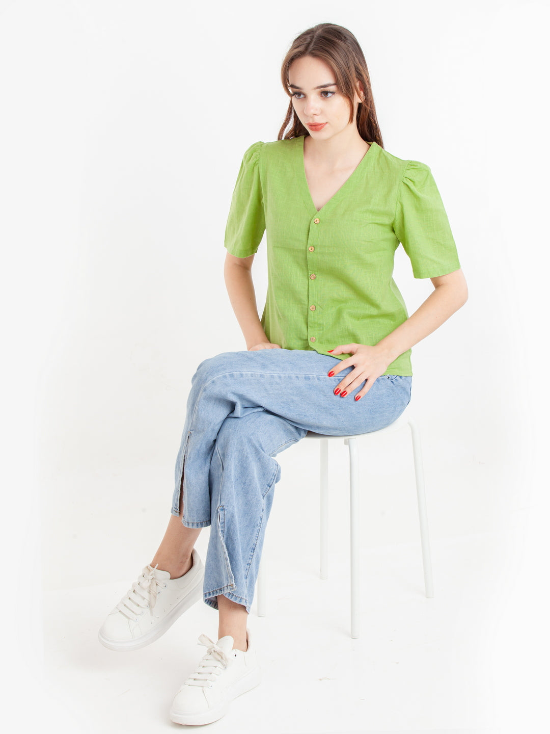 Green-Solid-Regular-Top-T07102_1