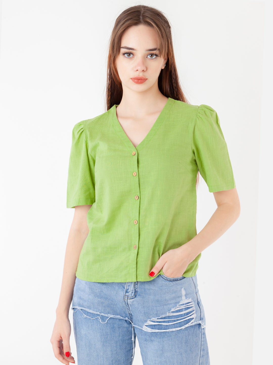 Green-Solid-Regular-Top-T07102_2