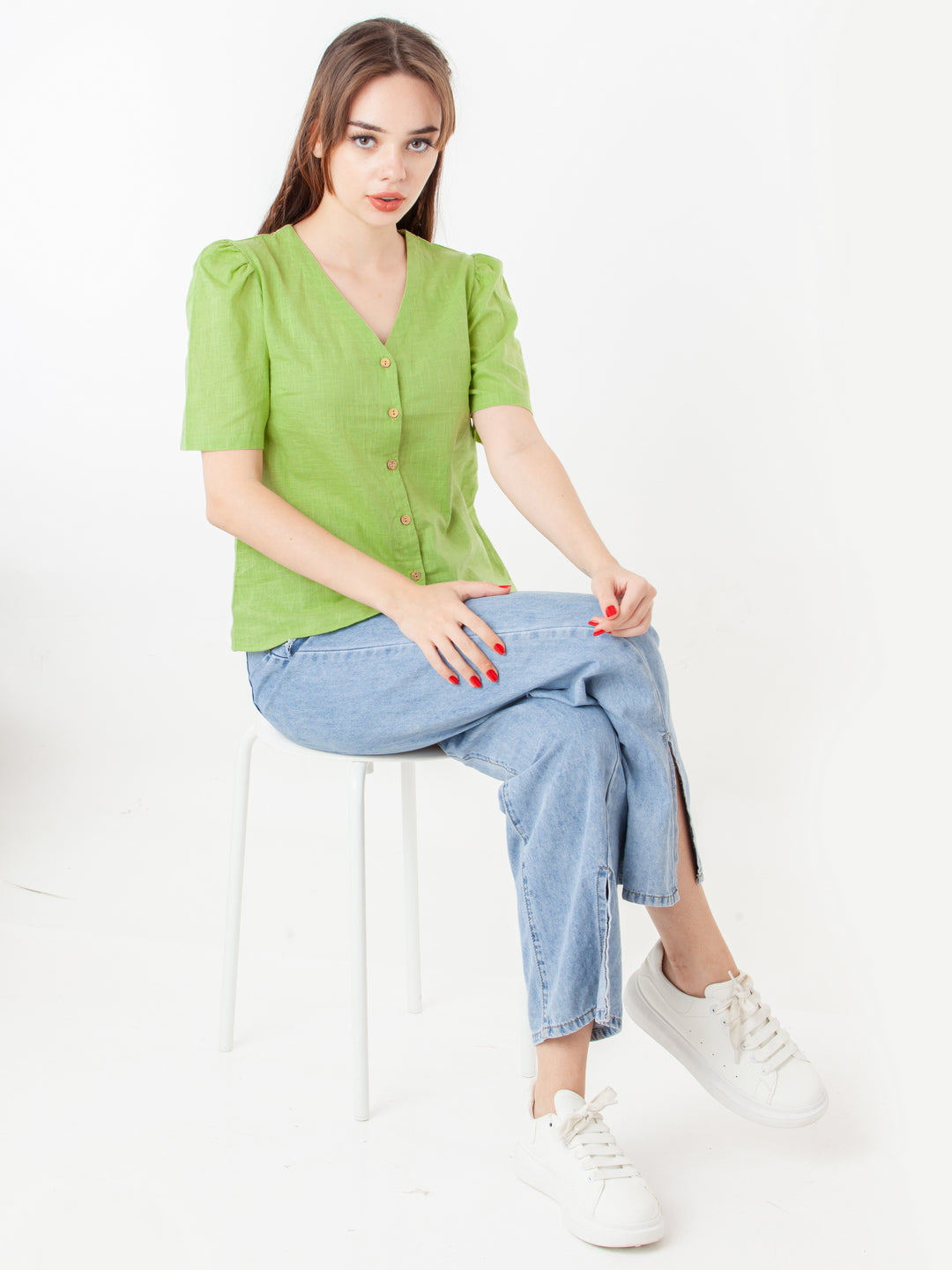 Green-Solid-Regular-Top-T07102_5