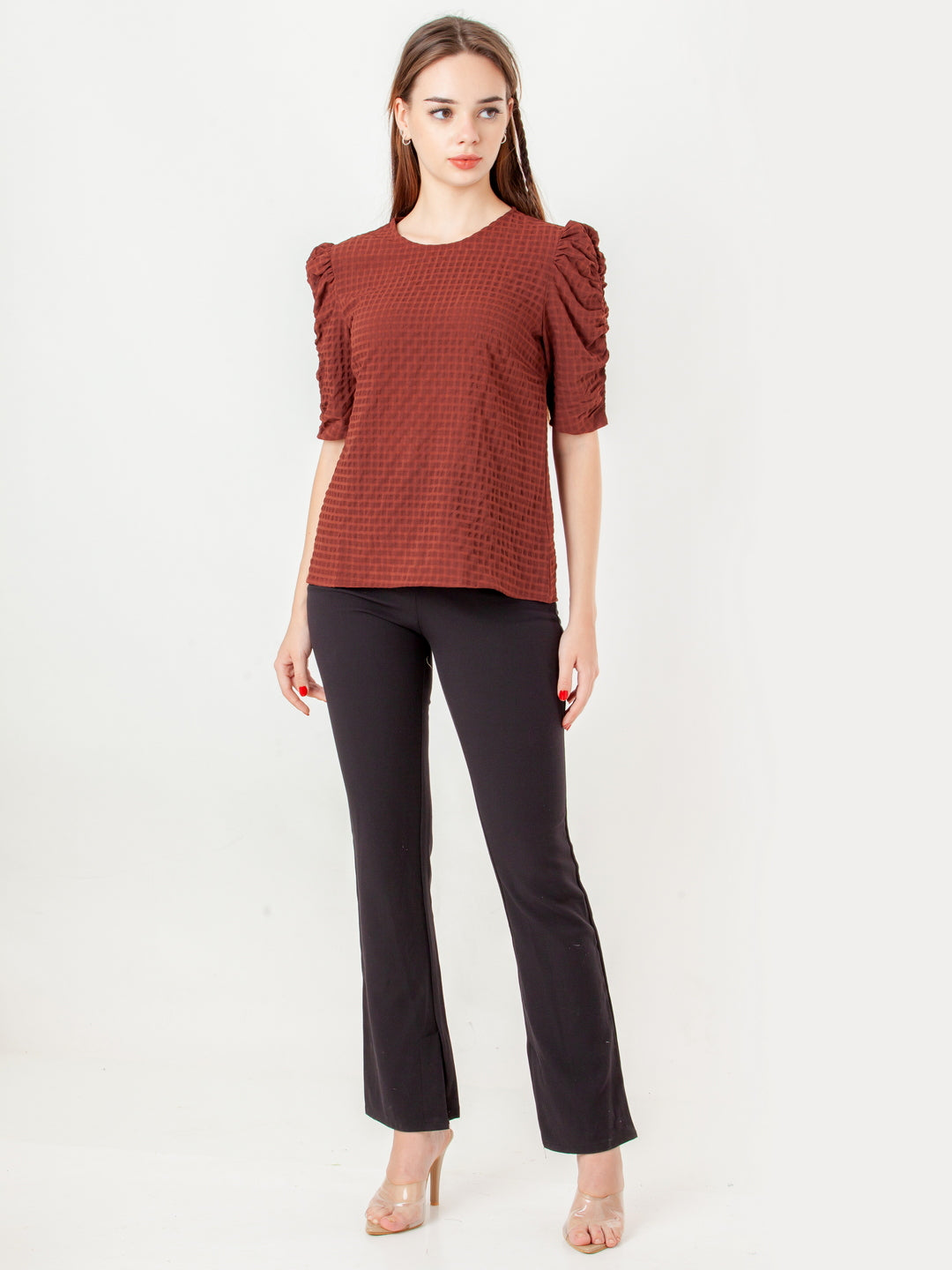 Brown-Textured-Straight-Top-T07118_5