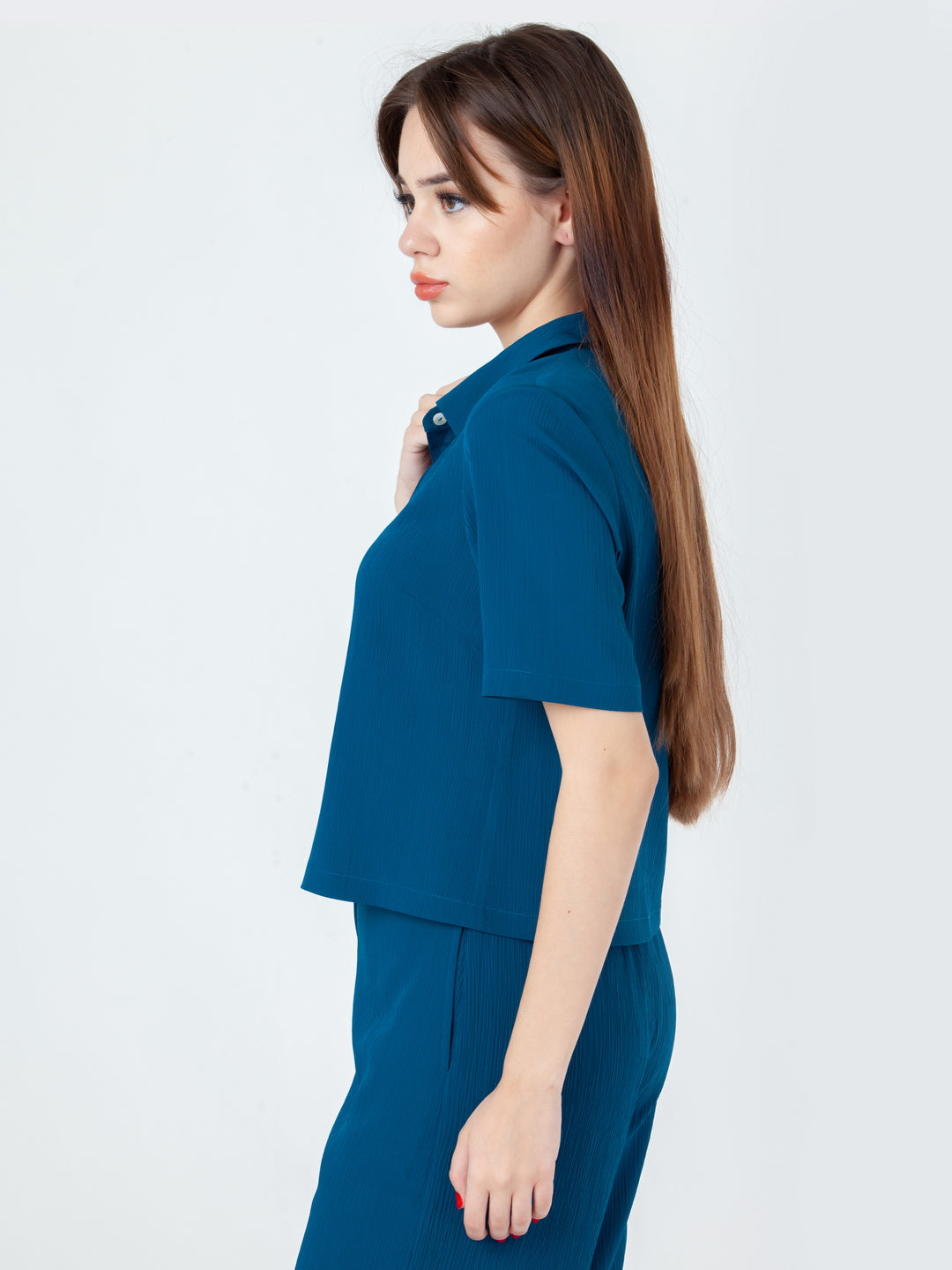 Teal-Solid-Shirt-Top-T09004_3