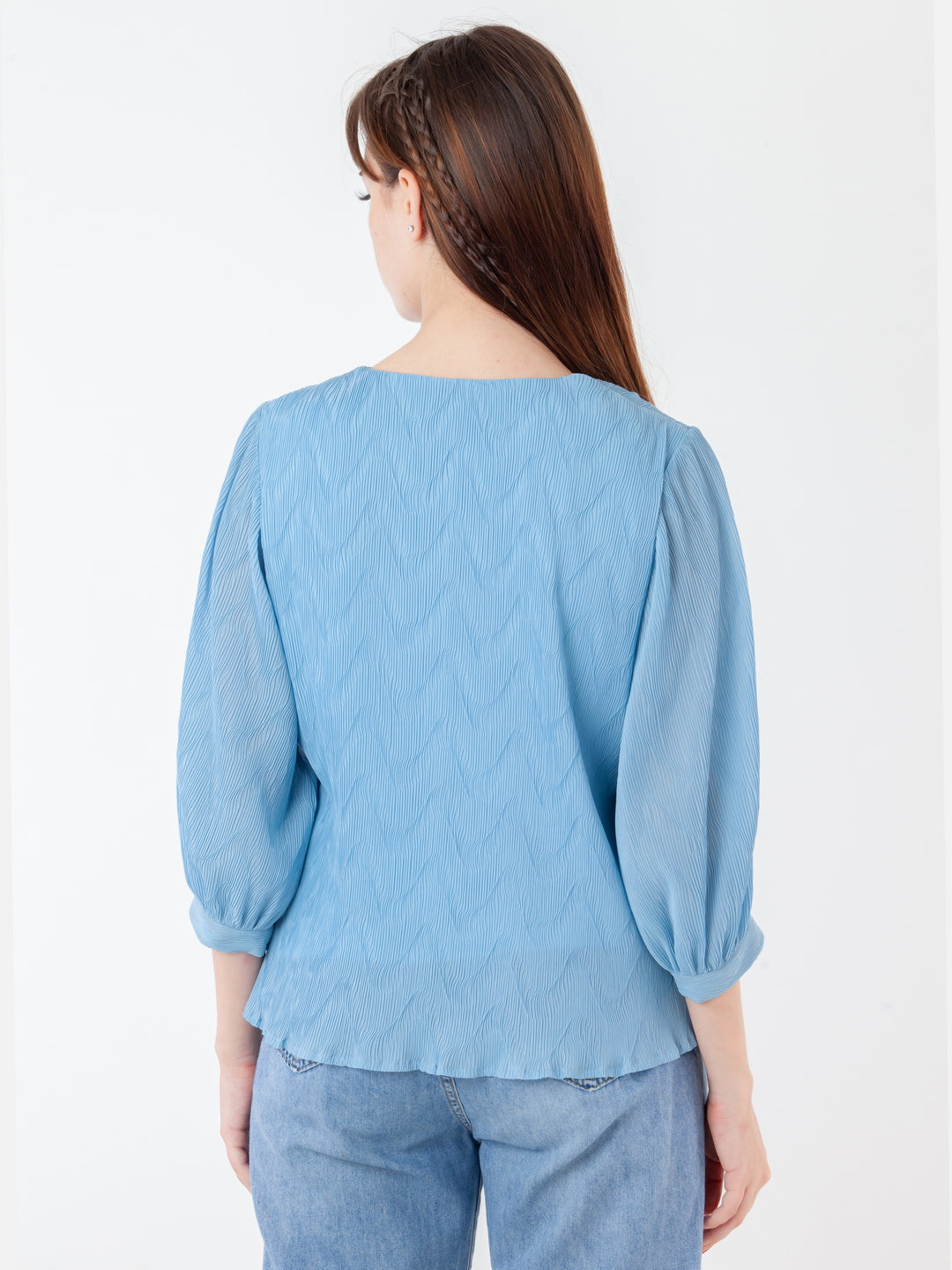 Blue-Self-Design-Regular-Top-T09013_4