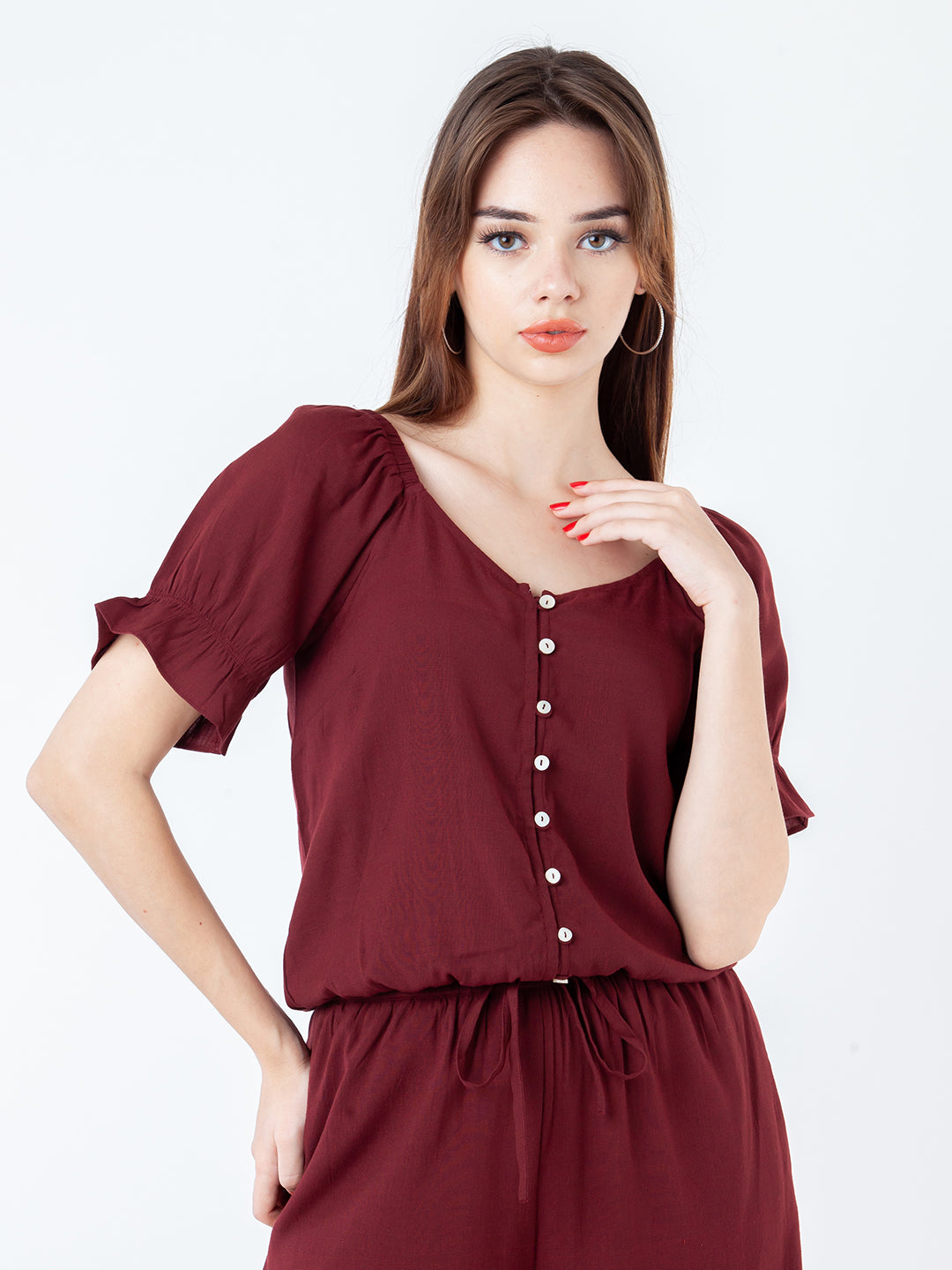 Maroon-Solid-Regular-Top-T09018_2