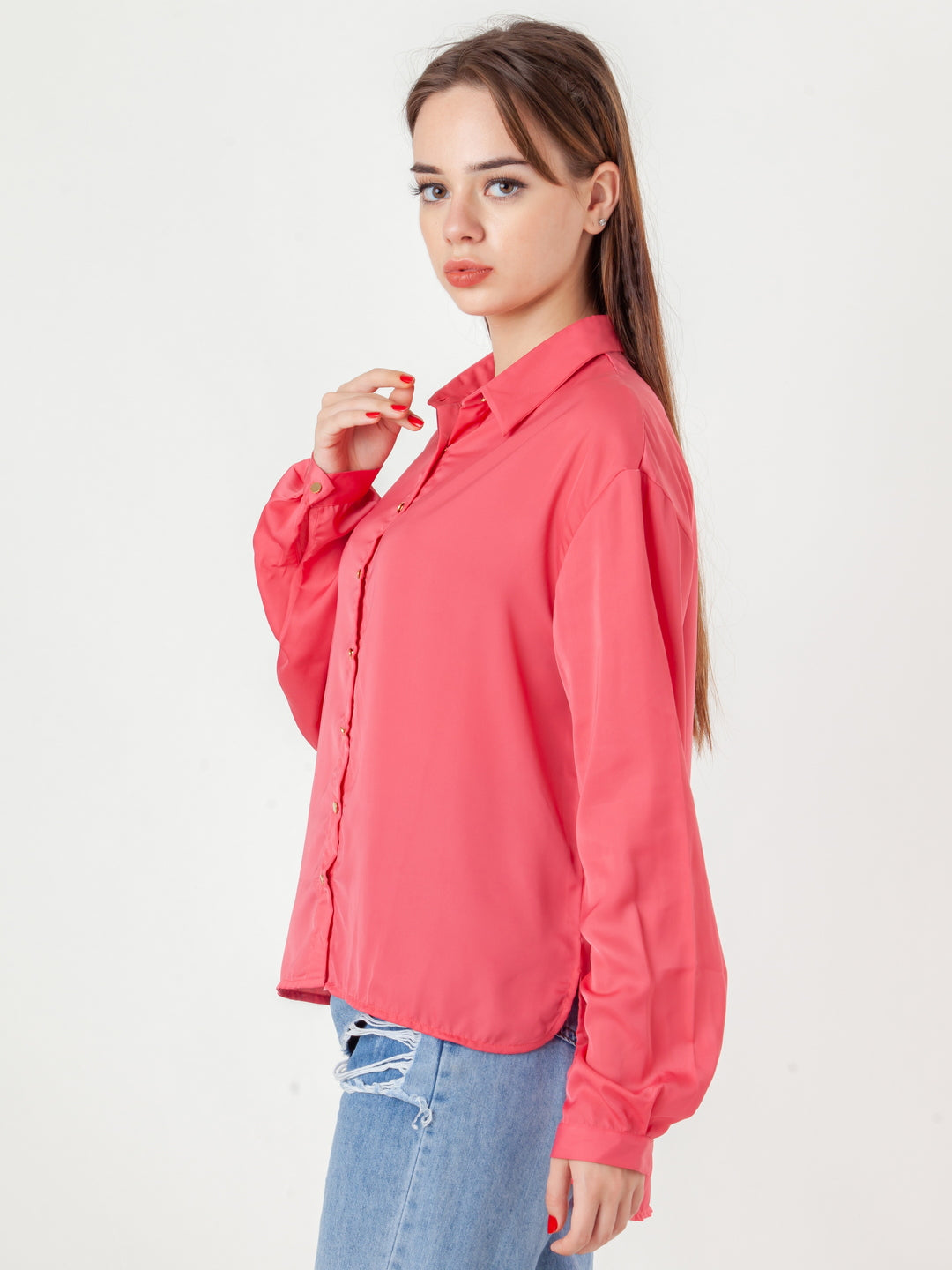 Pink-Solid-Regular-Shirt-T09029-3