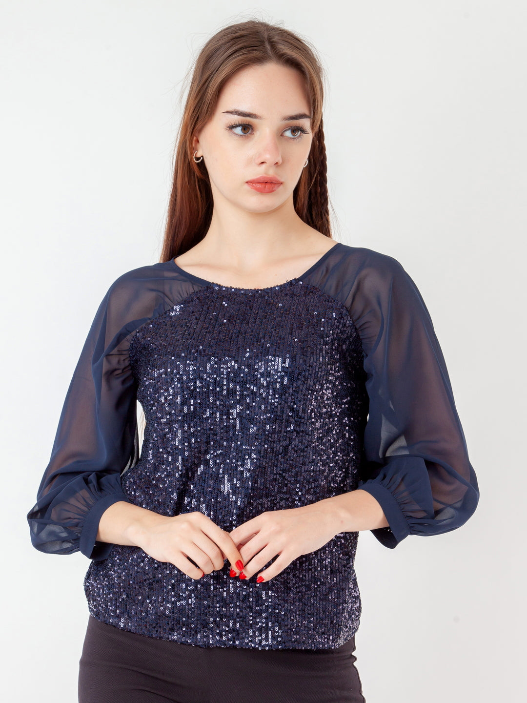 Navy-Blue-Embellished-Regular-Top-T09032_2