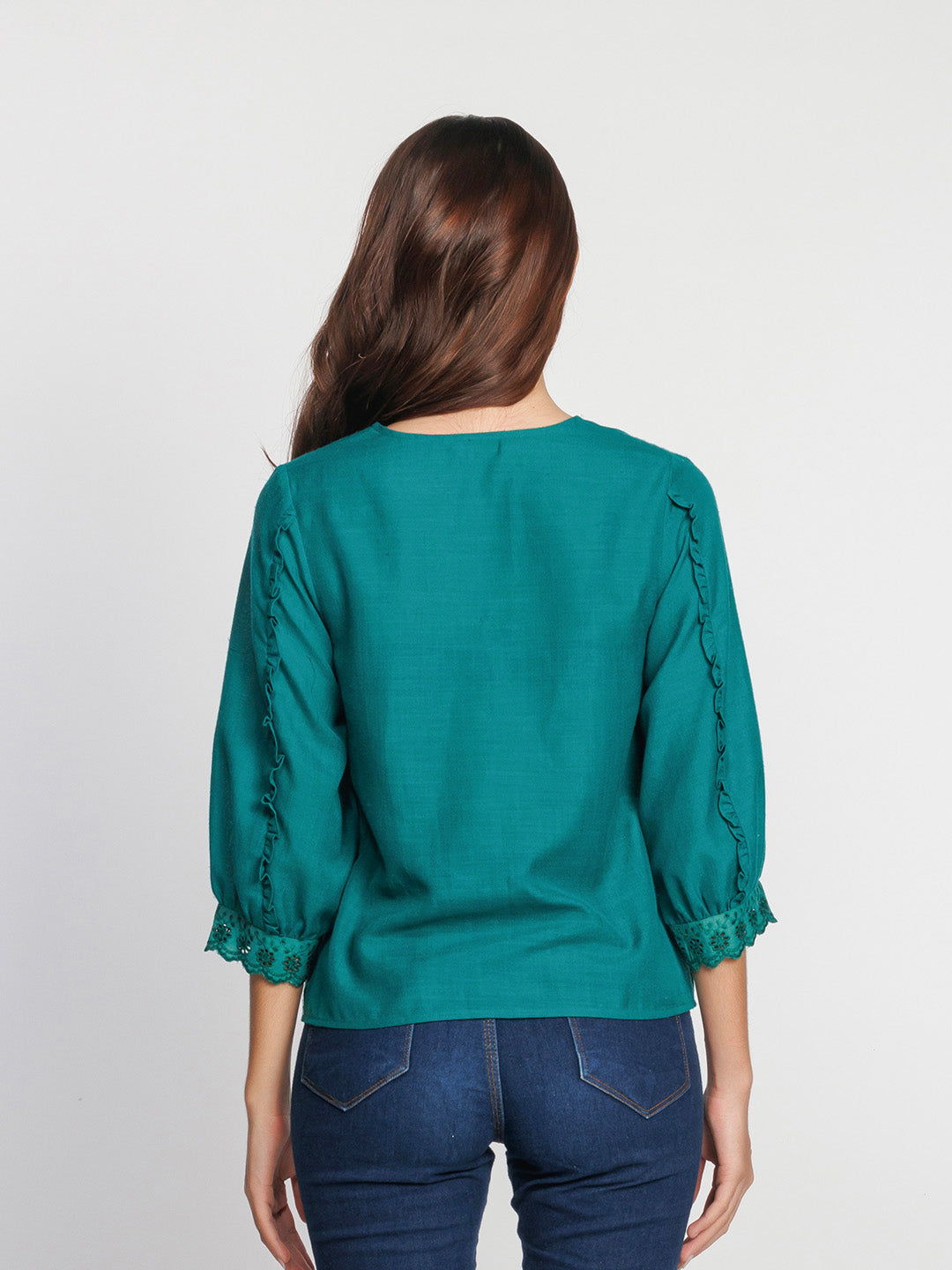 Dark-Green-Solid-Regular-Top-T09033-4