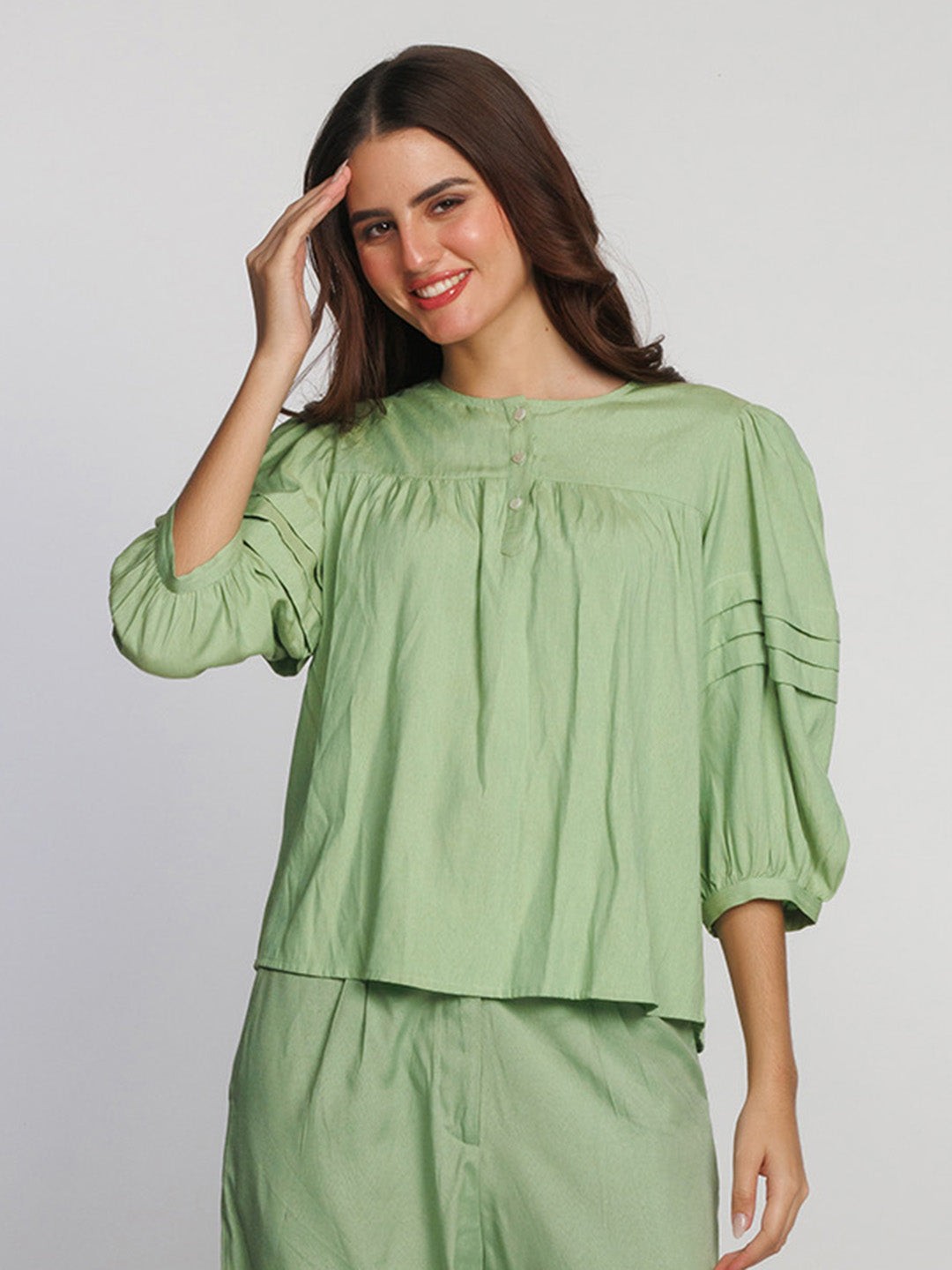 Green-Solid-Flared-Top-T09044-2