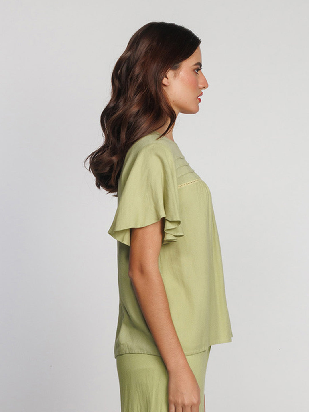 Green-Solid-Flared-Top-T09048-3