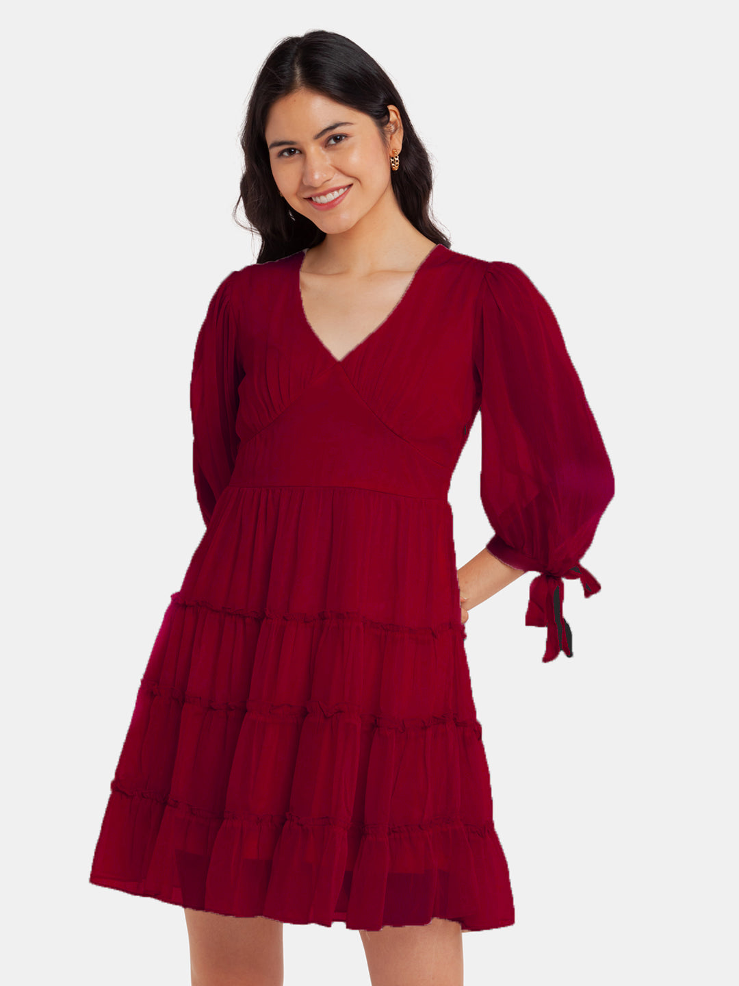Crimson-Red-Solid-Fit-and-Flare-Short-Dress-VD02165_227-CrimsonRed-2