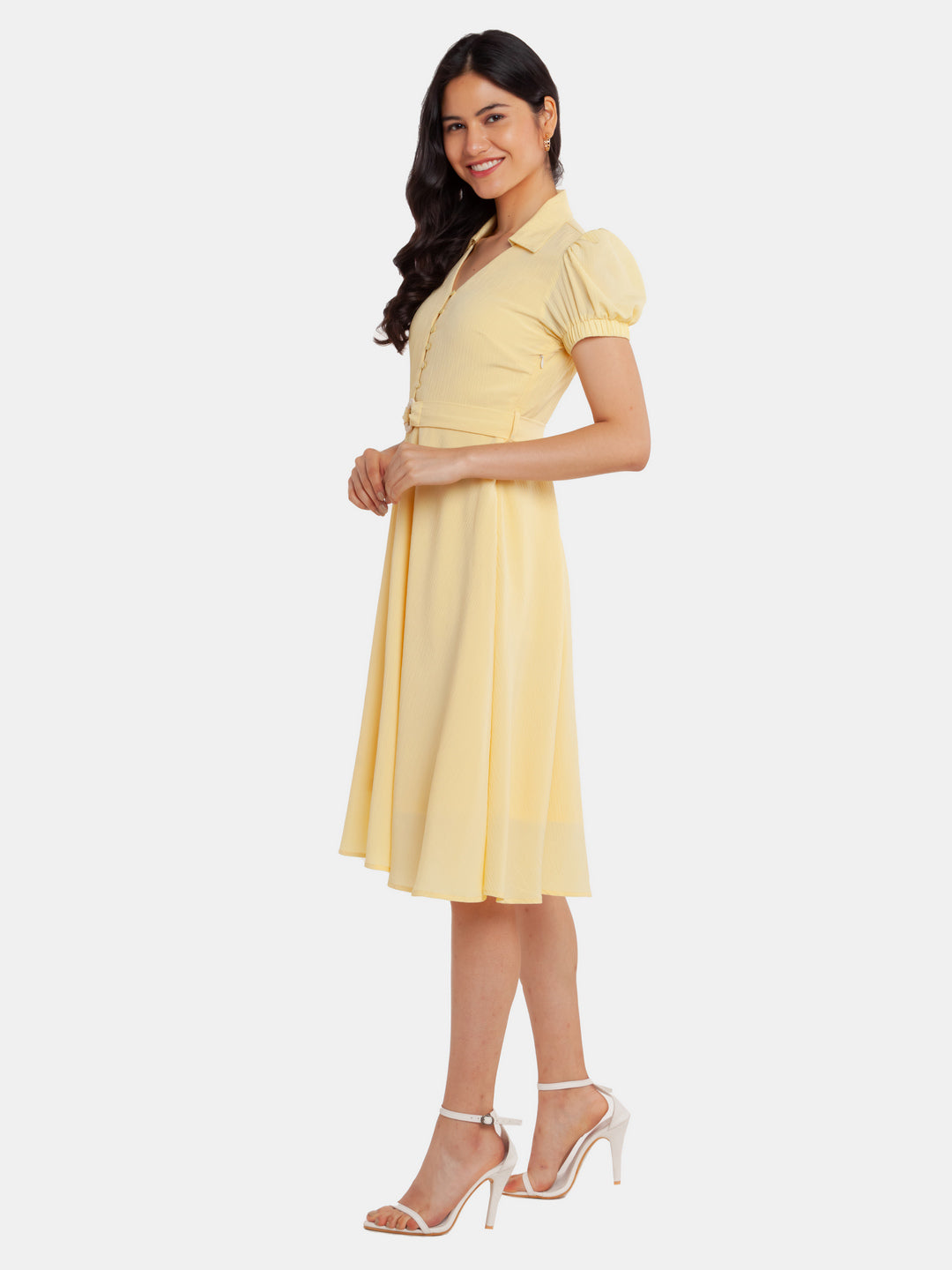 Yellow-Solid-Regular-Midi-Dress-VD02333_113-Yellow-3