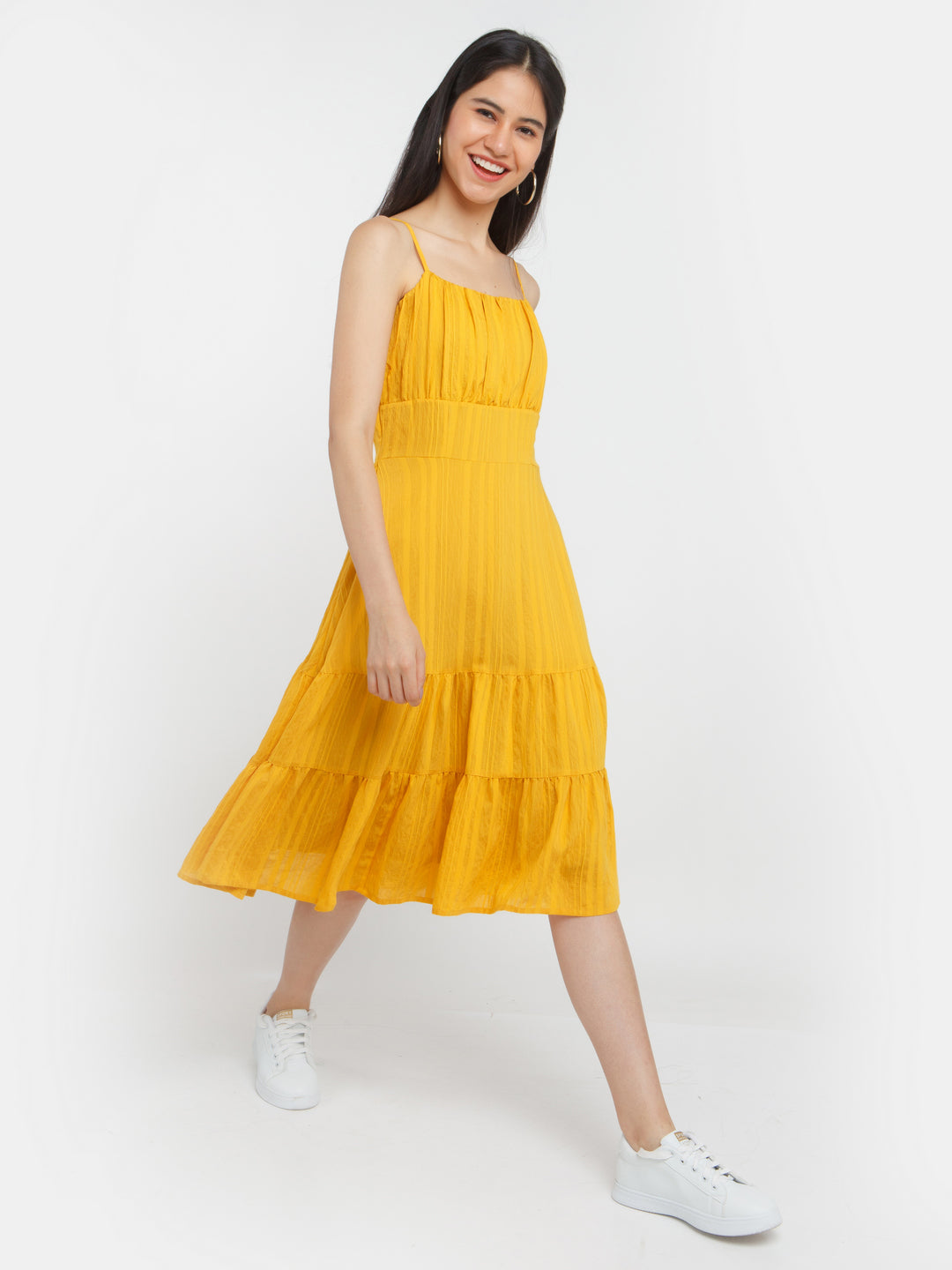 Yellow-Solid-Elasticated-Midi-Dress-for-Women-VD02380_113-Yellow-1