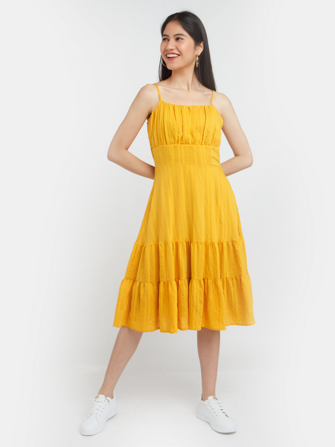 Yellow-Solid-Elasticated-Midi-Dress-for-Women-VD02380_113-Yellow-2