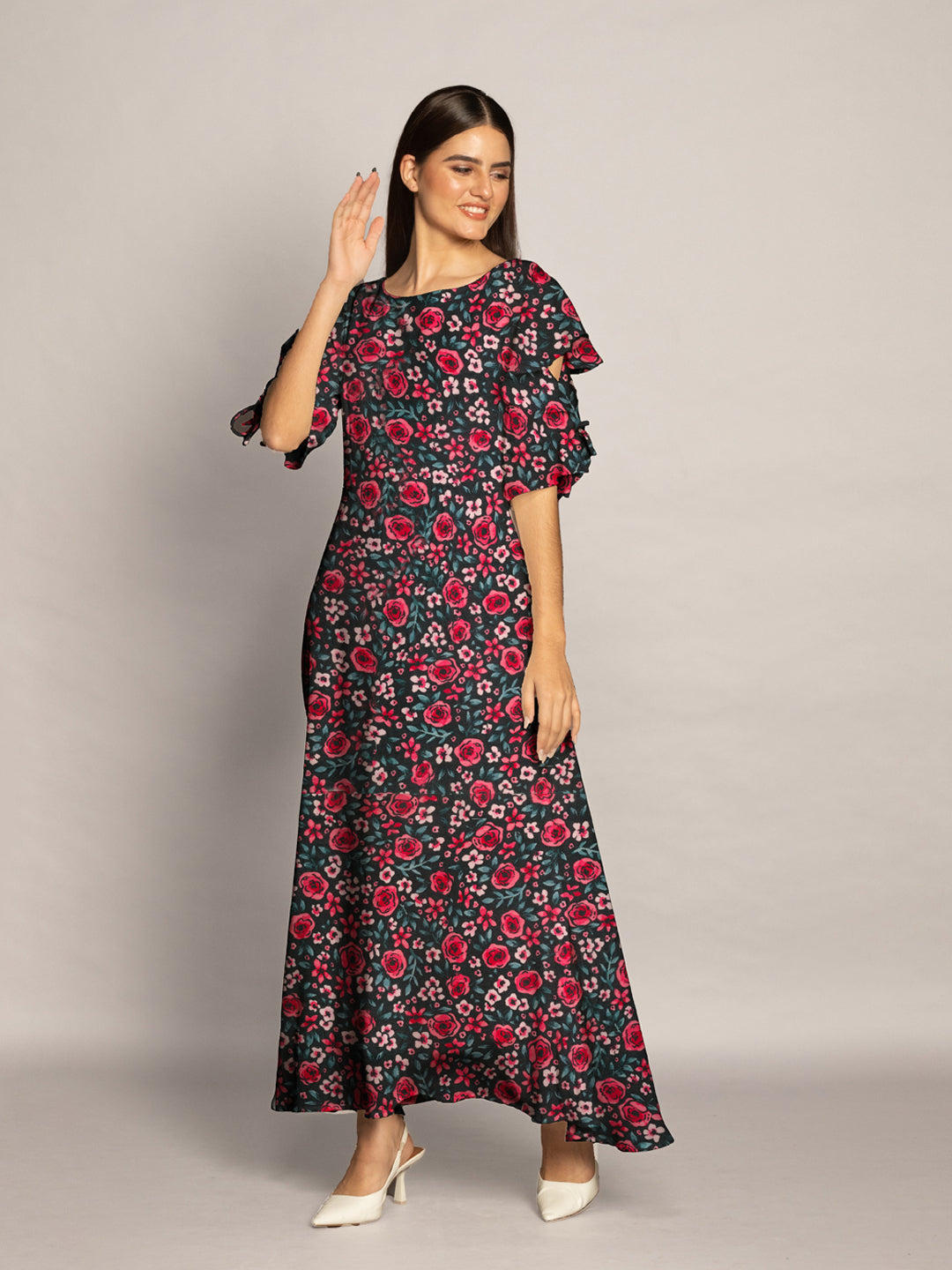 Floral-Print-Flared-Maxi-Dress-VD04029-132-Black-BabyPink-2