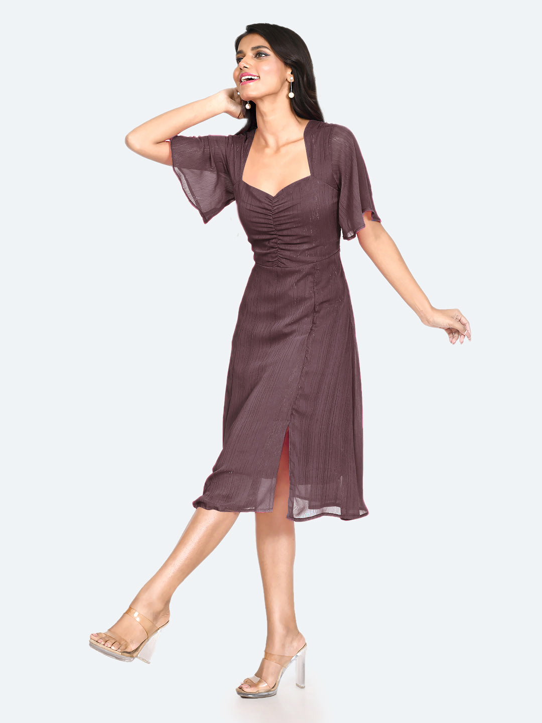 Wine-Solid-Ruched-Midi-Dress-for-Women-VD04040_115-Wine-3