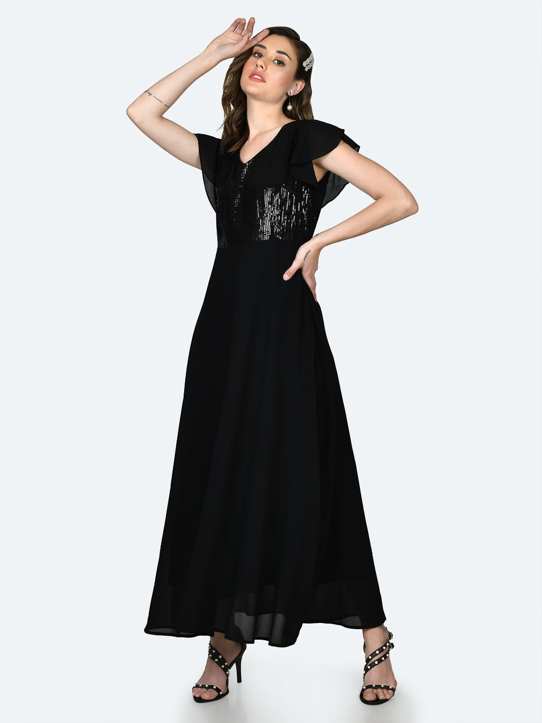 Embellished-Polyester-Maxi-Dress-VD04056_101-Black-1