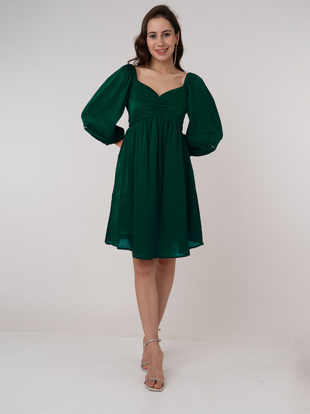 Dark-Green-Solid-Regular-Short-Dress-VD06016_275-DarkGreen-2