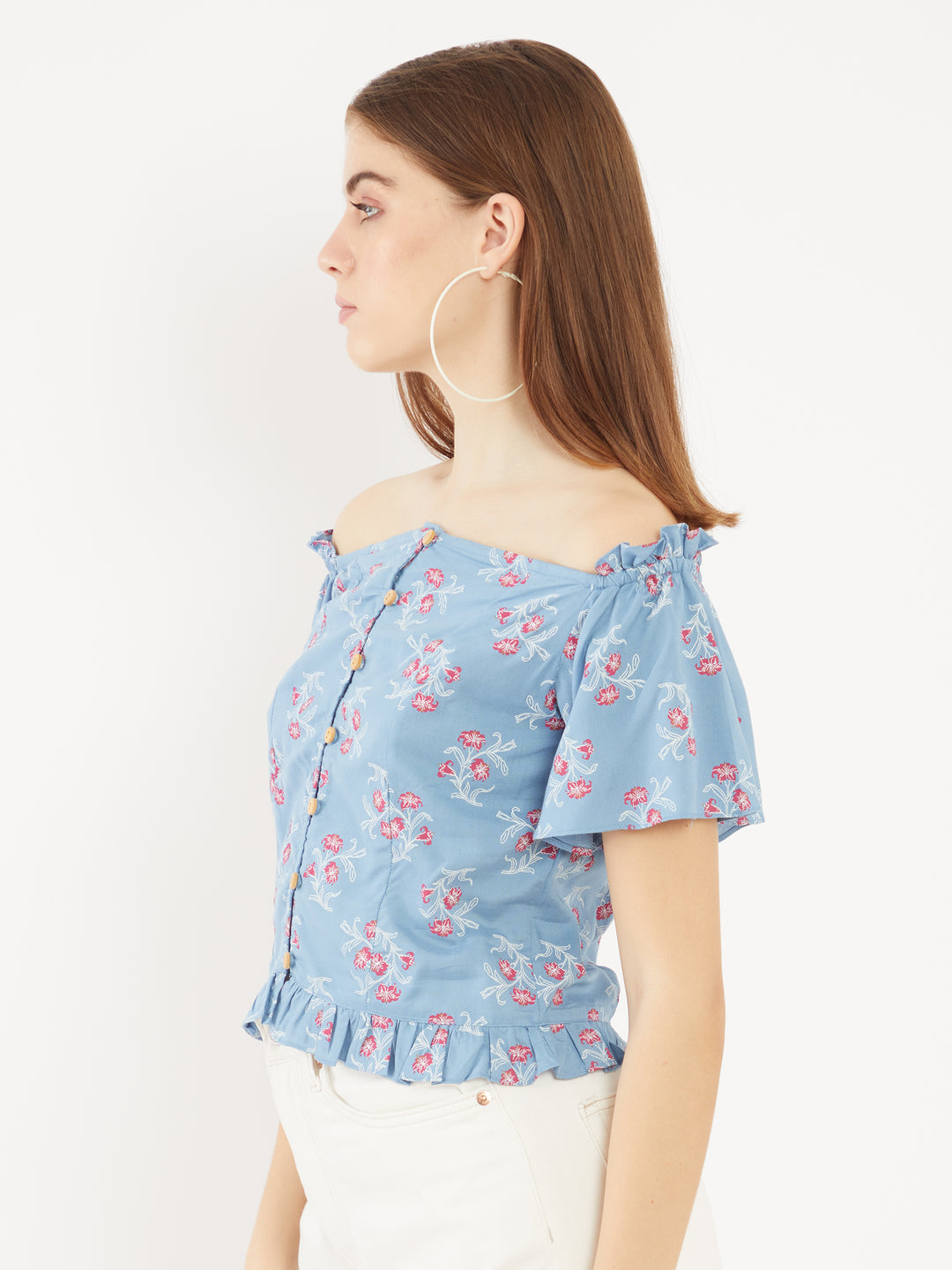 Blue-Floral-Printed-Off-Shoulder-Top-VT02374-3