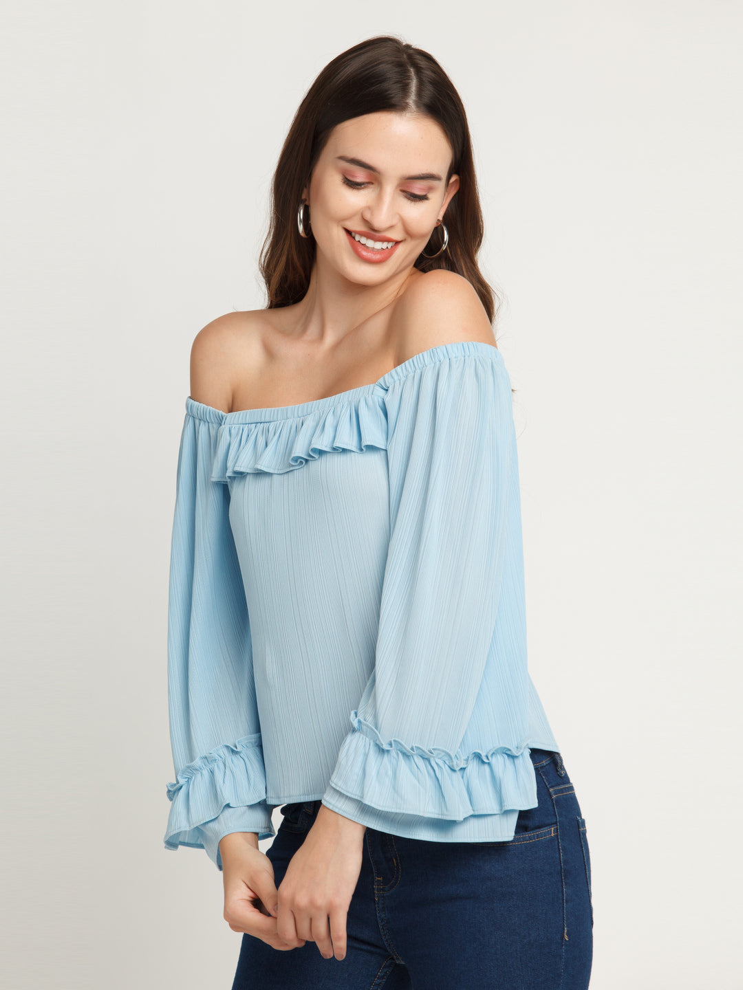 Blue_Solid_Bardot_Top_VT02519_1