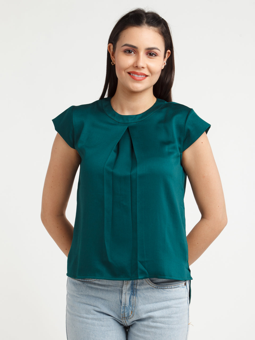 Green-Solid-Pleated-Top-VT02967_124-Green-2