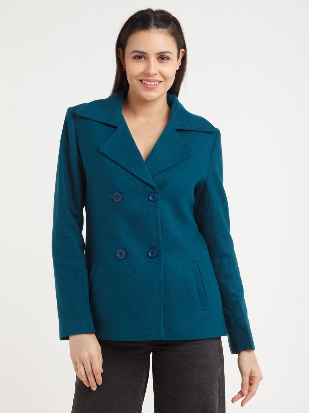 Teal Solid Coat