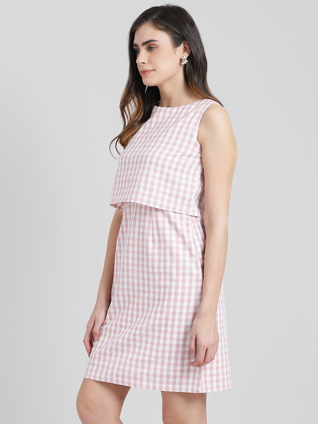 Pink Printeded A-Line Dress