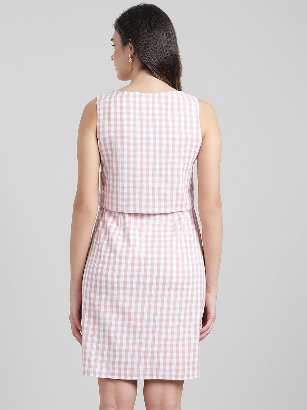 Pink Printeded A-Line Dress