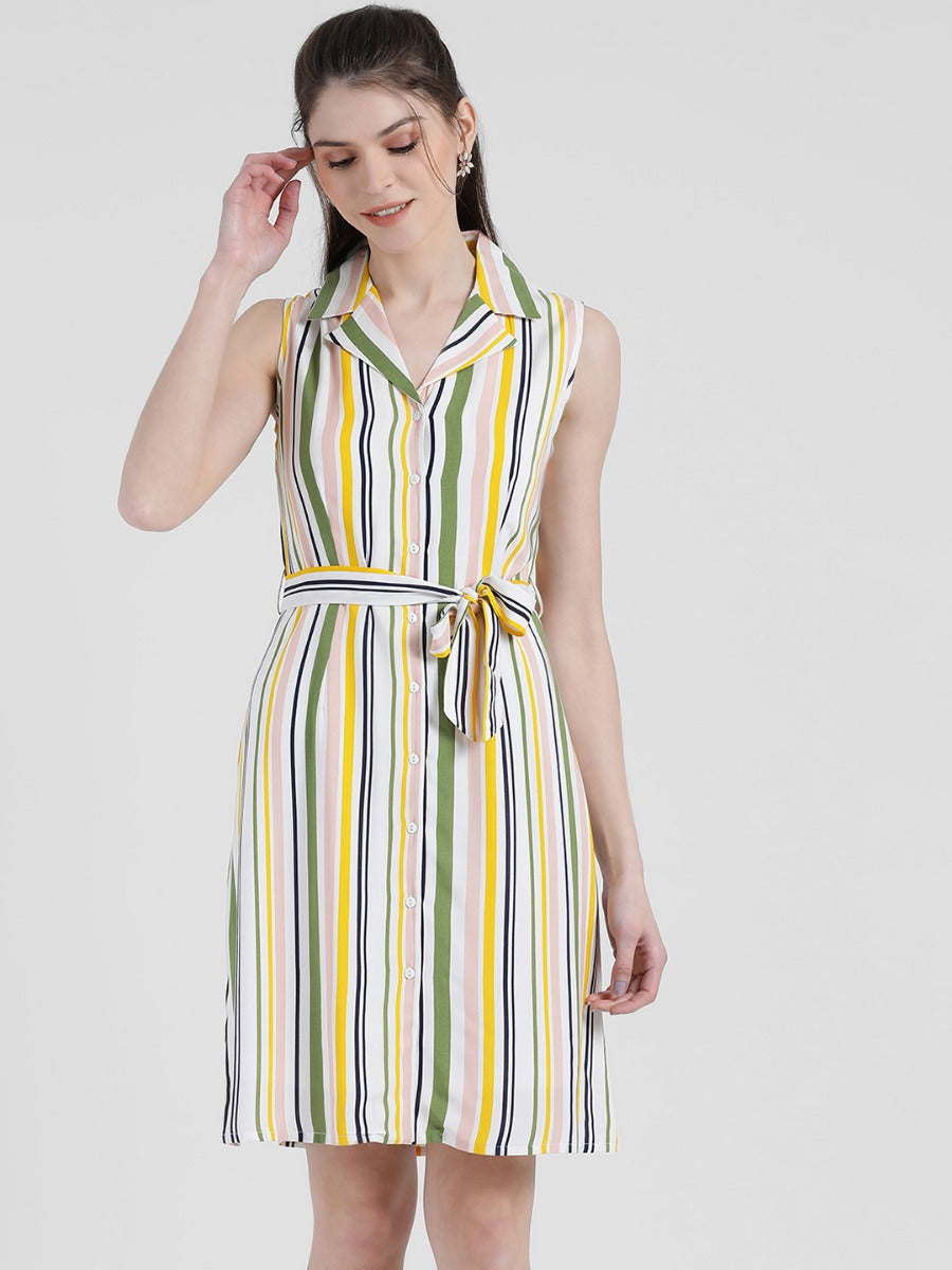 Striped Sheath Dress