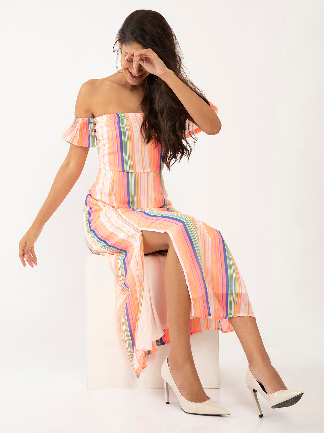 Multicolored Striped Maxi for Women