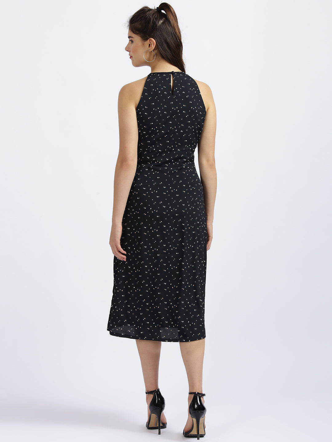 Black Printed Sheath Dress