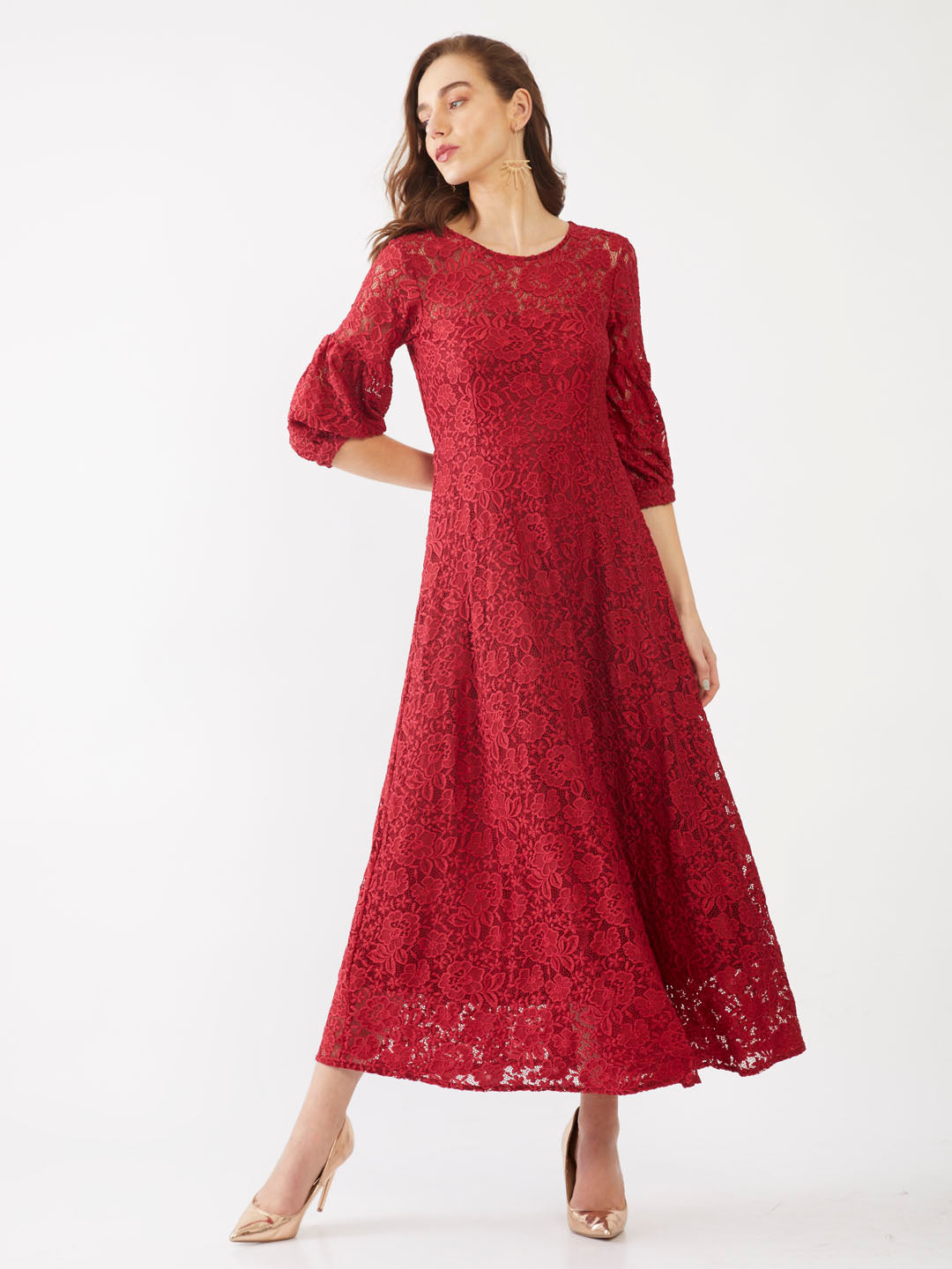 Red Lace Maxi