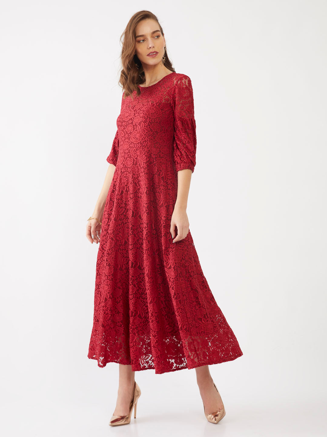 Red Lace Maxi