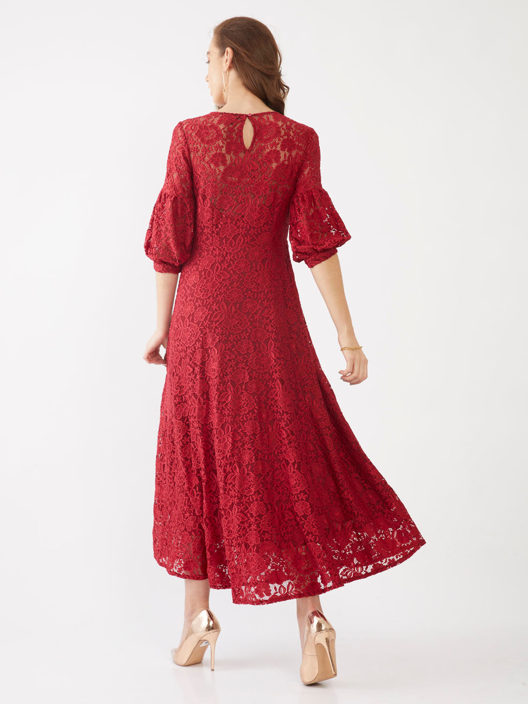 Red Lace Maxi