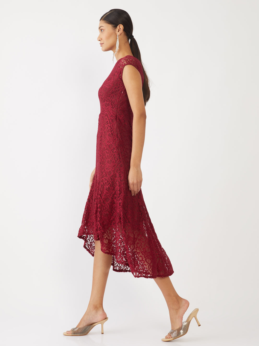 Maroon Lace Maxi