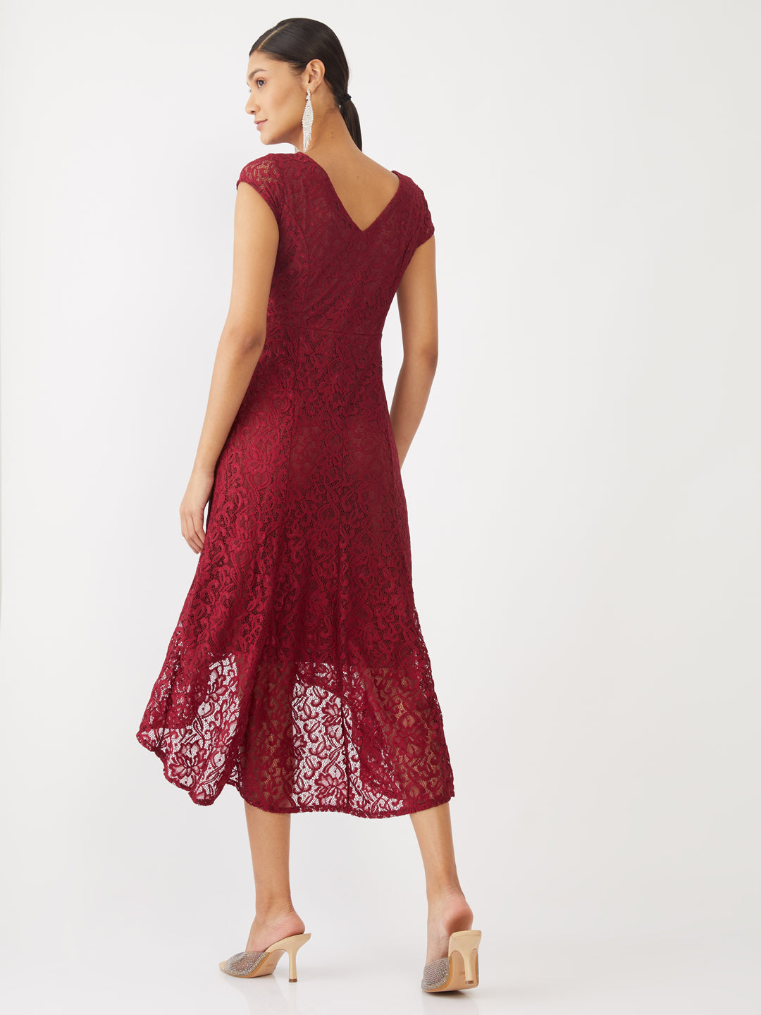 Maroon Lace Maxi