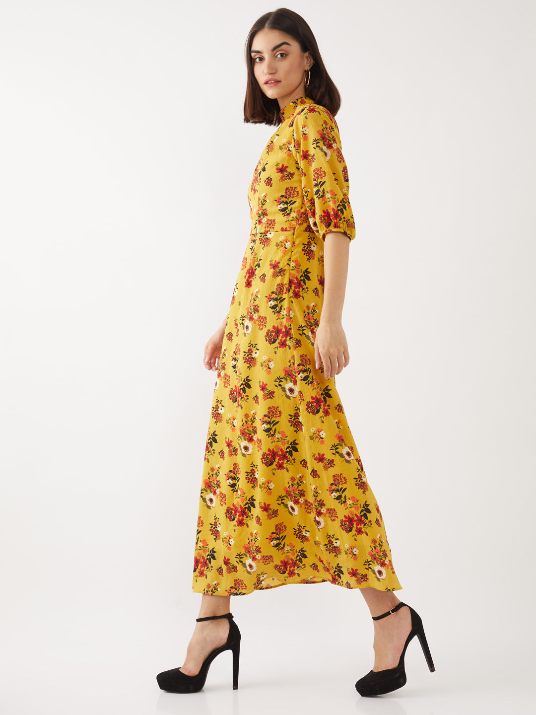 Yellow Printed Maxi