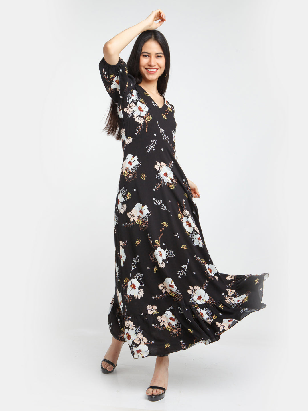 Zink london store black maxi dress