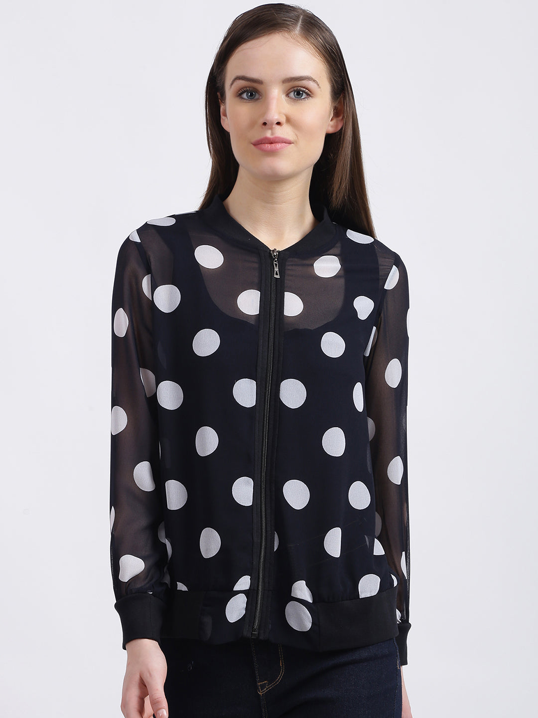 Black Polka Summer Jacket