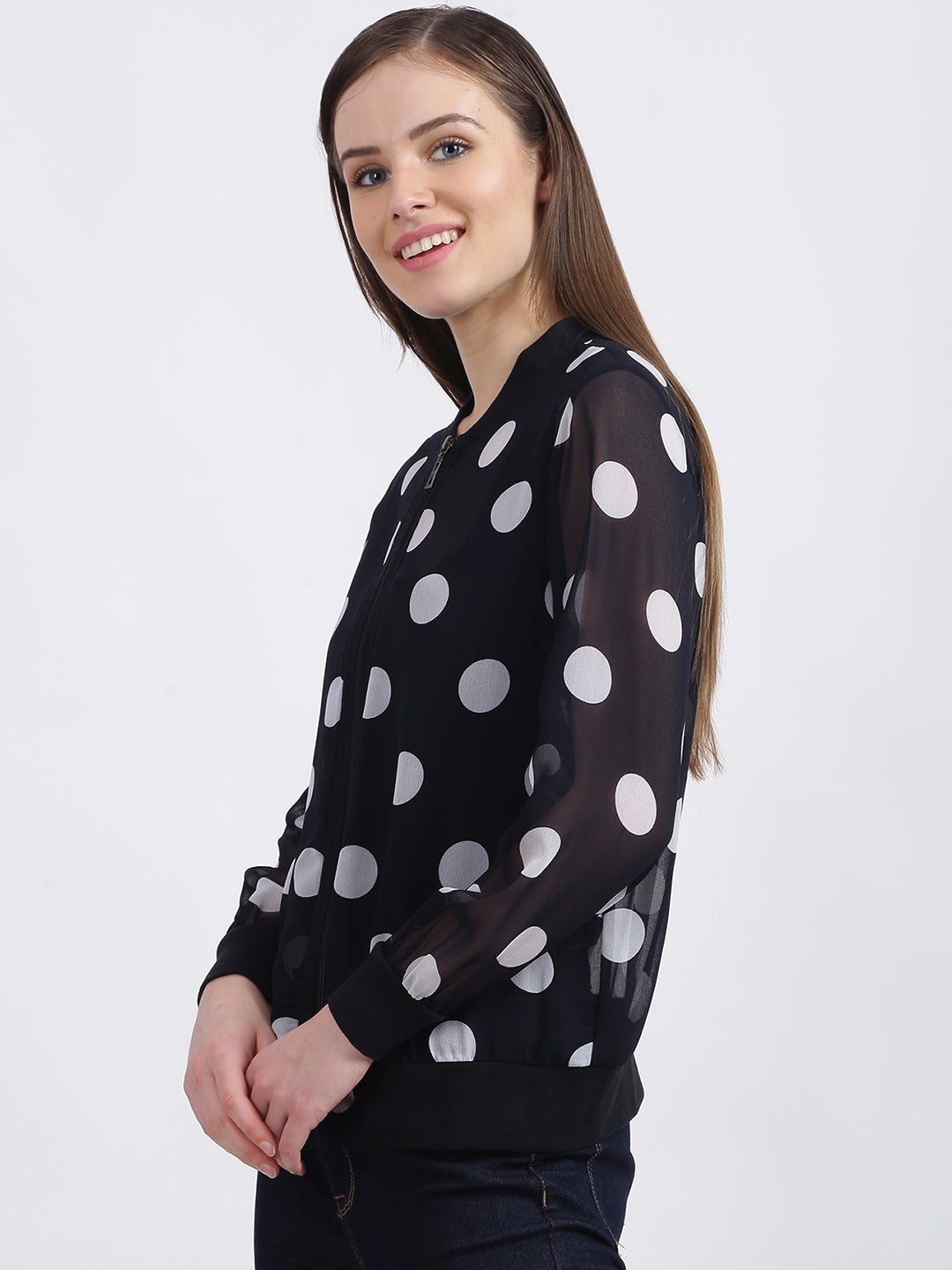 Black Polka Summer Jacket