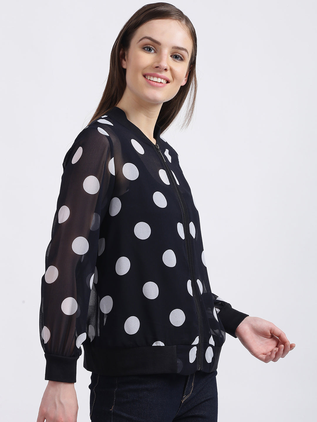 Black Polka Summer Jacket