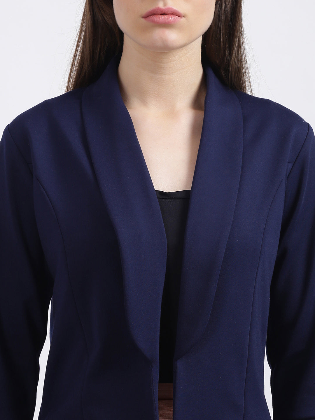 Blue Solid Summer Jacket