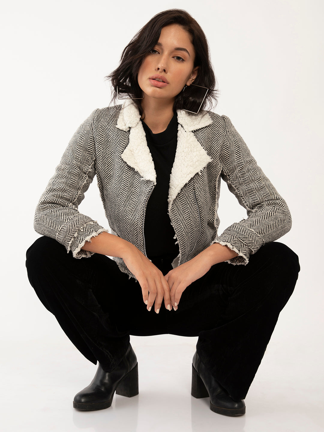 Black & White Casual Jacket