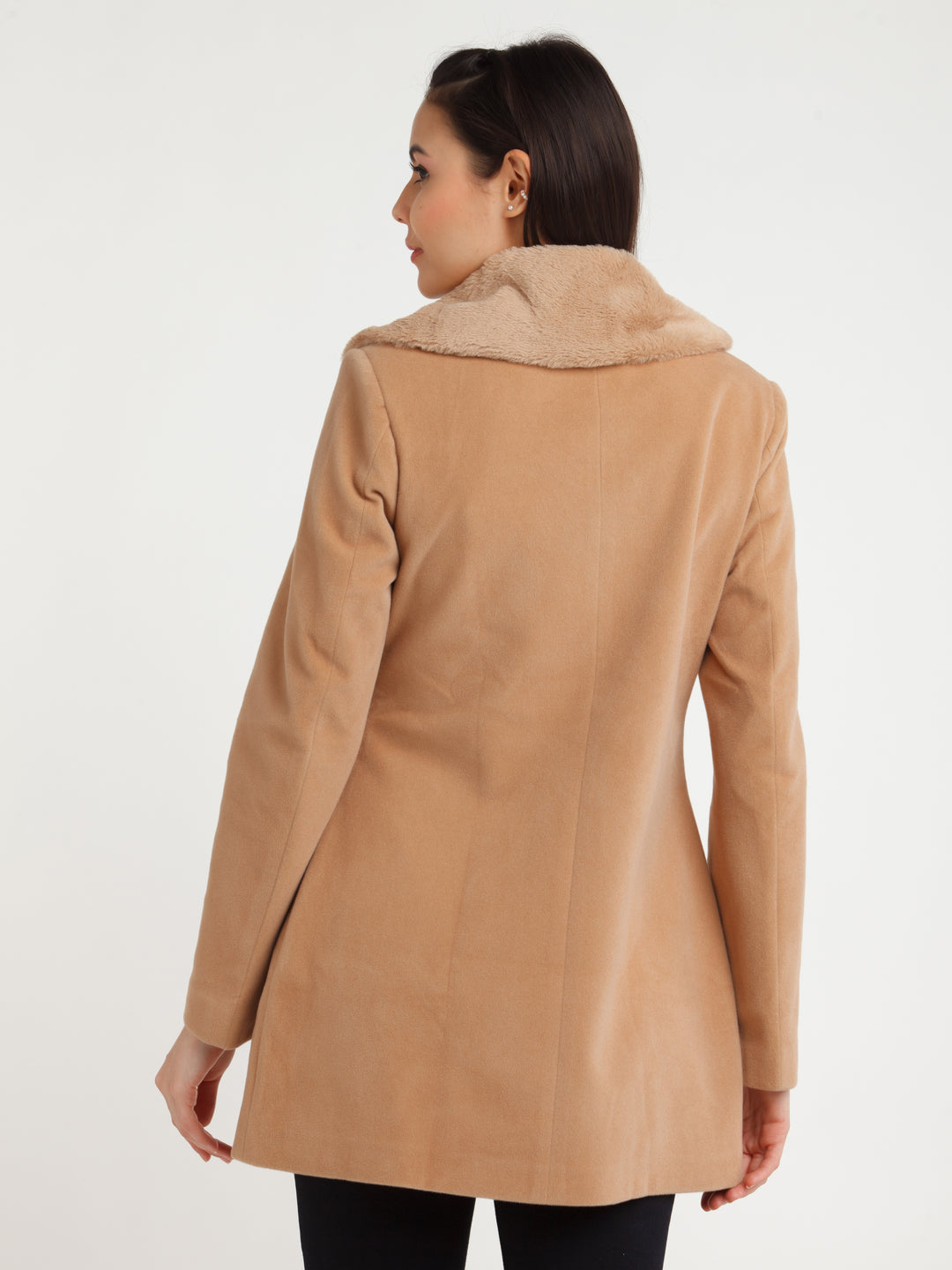 Beige Solid Jacket