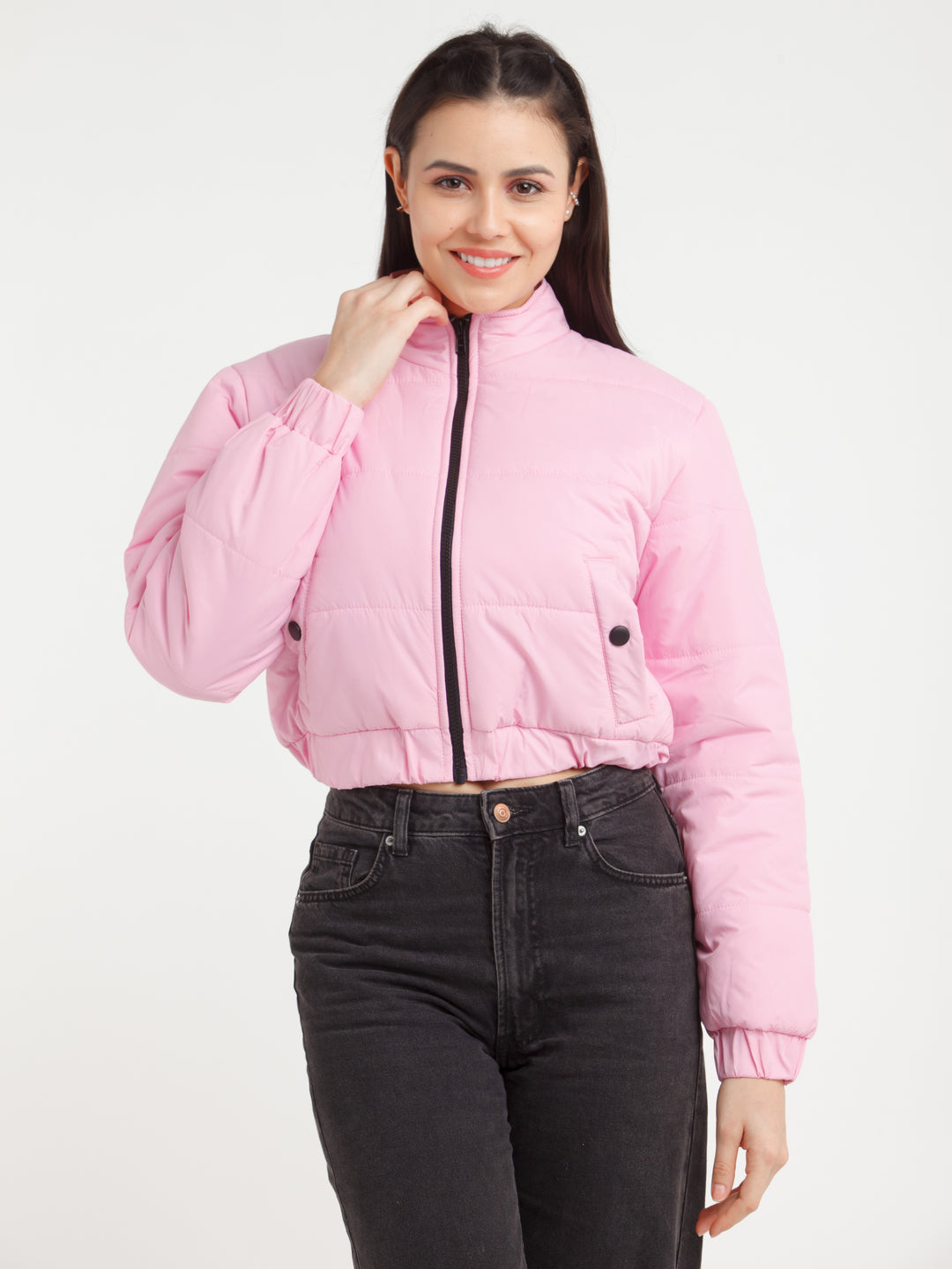 Pink Solid Jacket