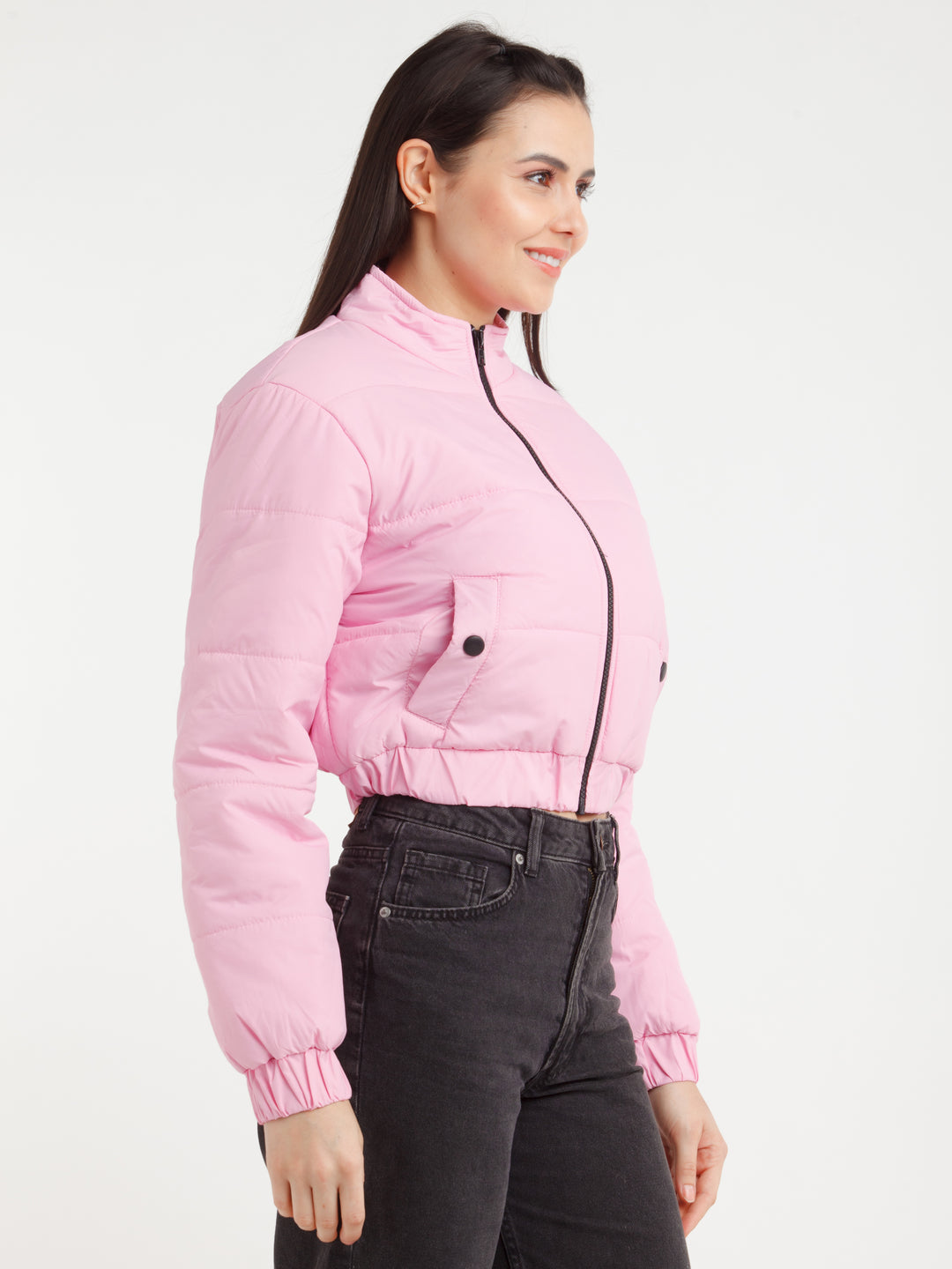 Pink Solid Jacket