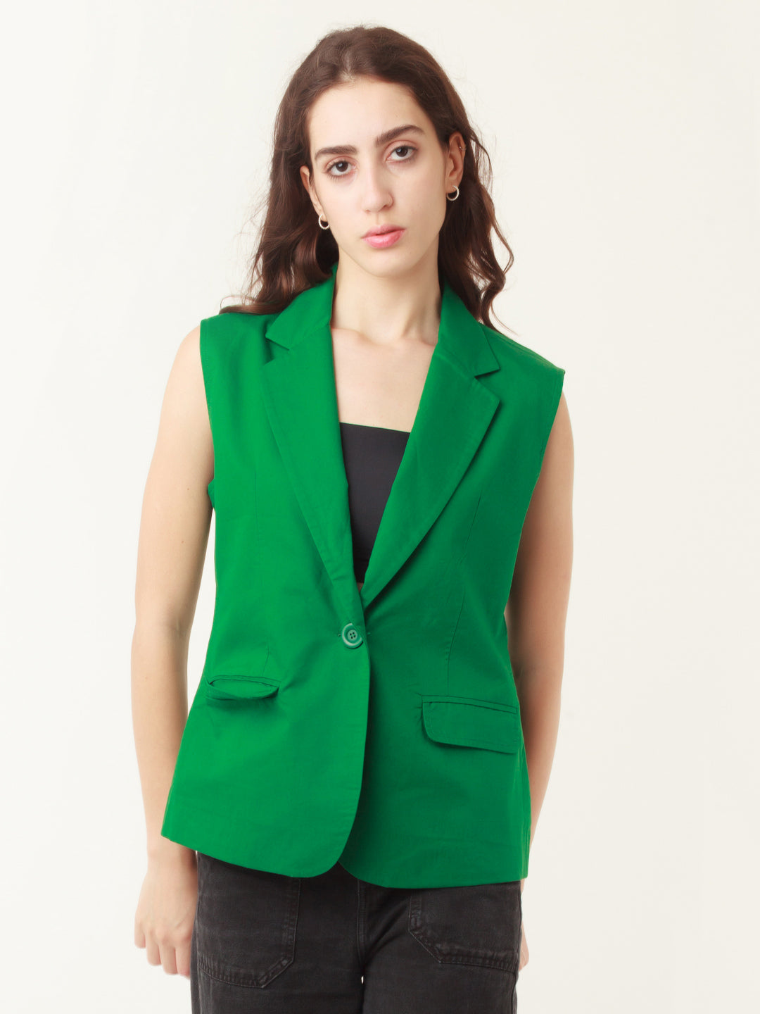 Green Solid Jacket