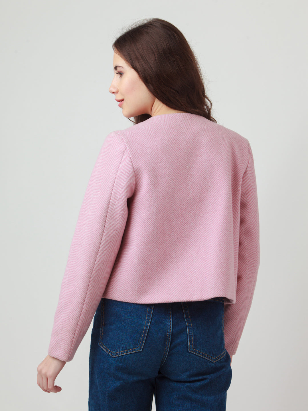 Pink Solid Jacket